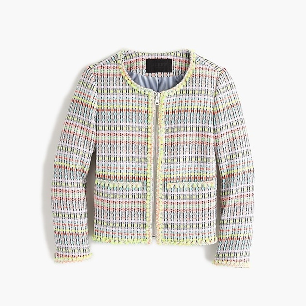 J Crew Collection - Neon Tweed Blazer